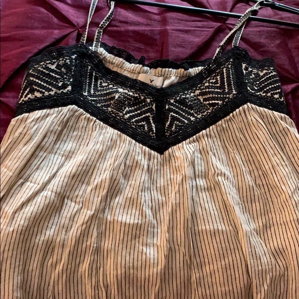 Cute black & white striped tank